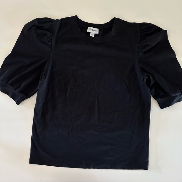 The Drop Mariko Puff Sleeve Jersey Top Blouse Shirt - Picture 3 of 8